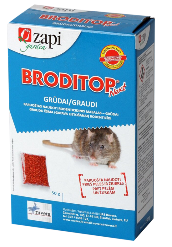 BRODITOP NEXT graudi pelēm un žurkām