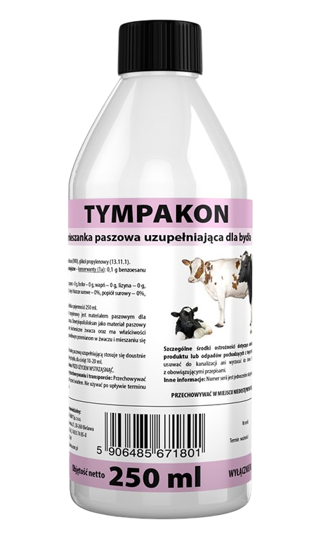 TYMPAKON pretuzpūšanās līdzeklis atgremotājiem