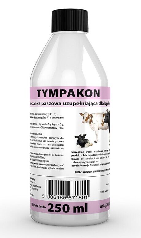 TYMPAKON pretuzpūšanās līdzeklis atgremotājiem